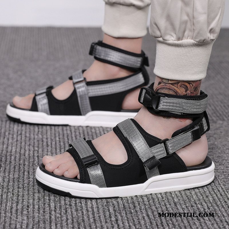 Heren Sandalen Kopen Mannen Pantoffels Bovenkleding Trend 2019 Zandkleur Grijs