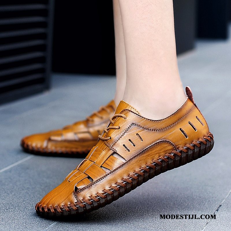 Heren Sandalen Online Mannen Zomer Sandaal Casual Schoenen Zandkleur Bruine
