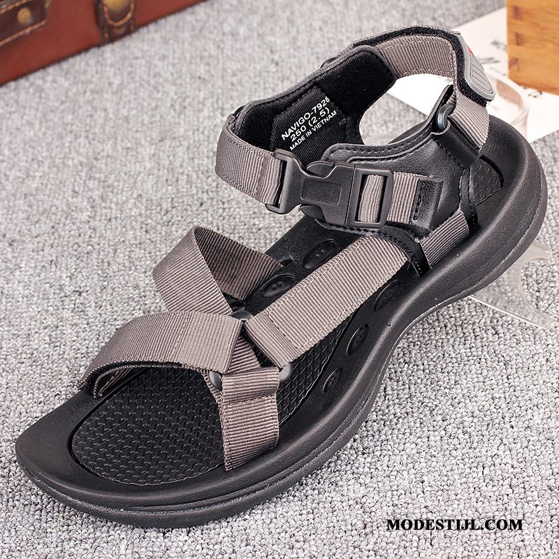 Heren Sandalen Online Sport Mannen Outdoor Schoenen Zomer Zandkleur Grijs