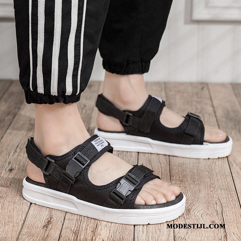 Heren Sandalen Sale Sandaal Trend Pantoffels Zomer Casual Zandkleur Zwart