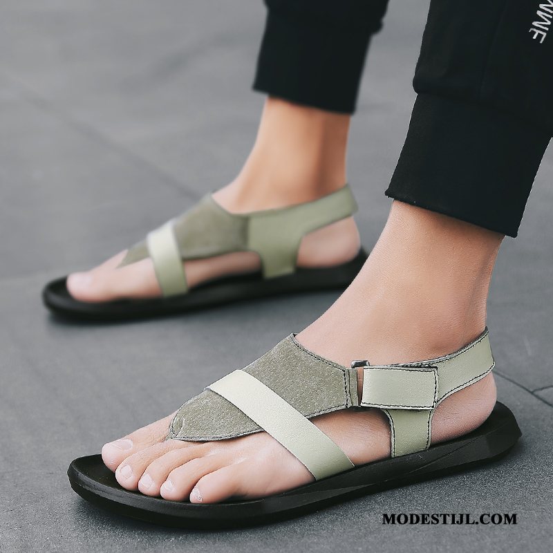 Heren Sandalen Sale Schoenen Persoonlijk 2019 Zomer Casual Zandkleur Grijs