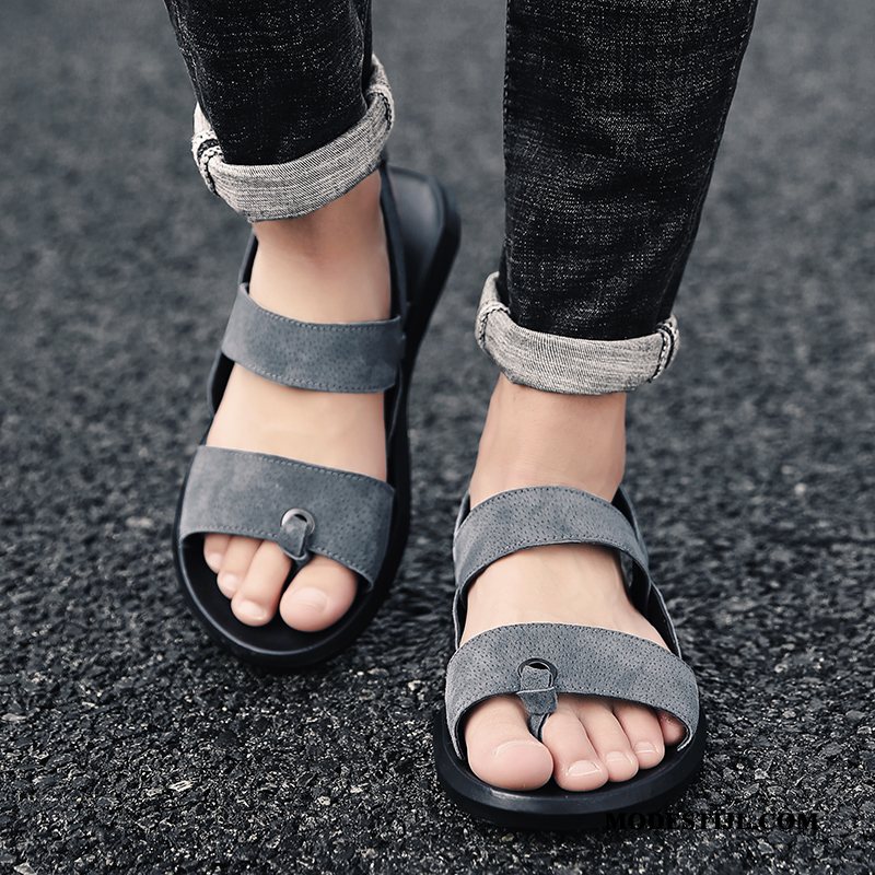 Heren Sandalen Sale Schoenen Persoonlijk 2019 Zomer Casual Zandkleur Grijs