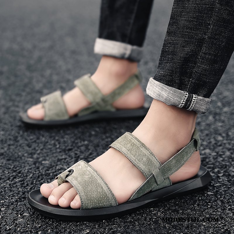 Heren Sandalen Sale Schoenen Persoonlijk 2019 Zomer Casual Zandkleur Grijs