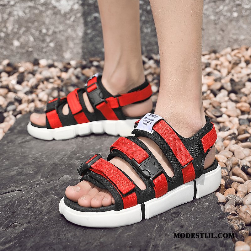 Heren Sandalen Sale Trend Mannen Alle Wedstrijden Bovenkleding Zomer Zandkleur Zwart