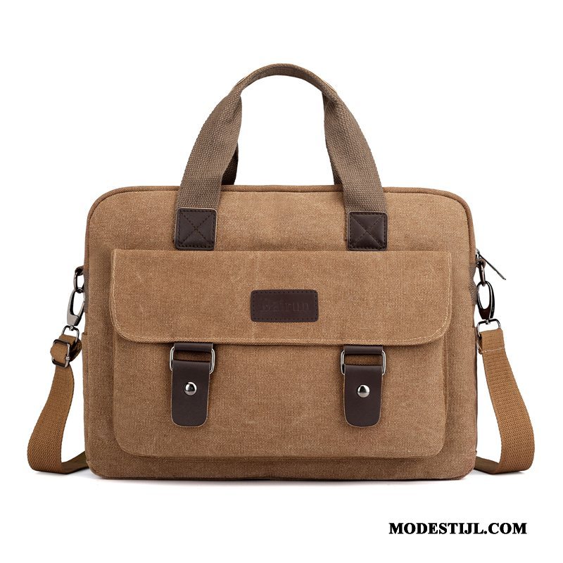 Heren Schoudertas Korting Mannen Casual Business Rugzak Messenger Tas Kaki