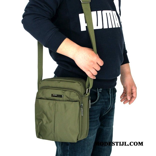 Heren Schoudertas Online Mannen Messenger Tas Casual Mode Oxford Groen