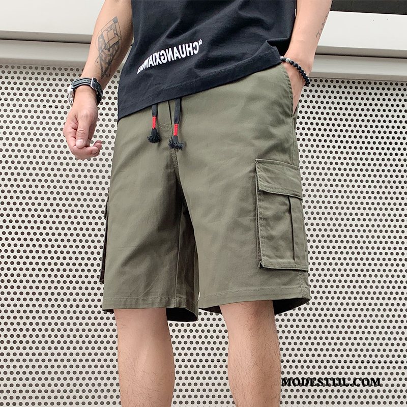 Heren Shorts Aanbiedingen Losse Casual Korte Broek Cargo Bovenkleding Legergroene