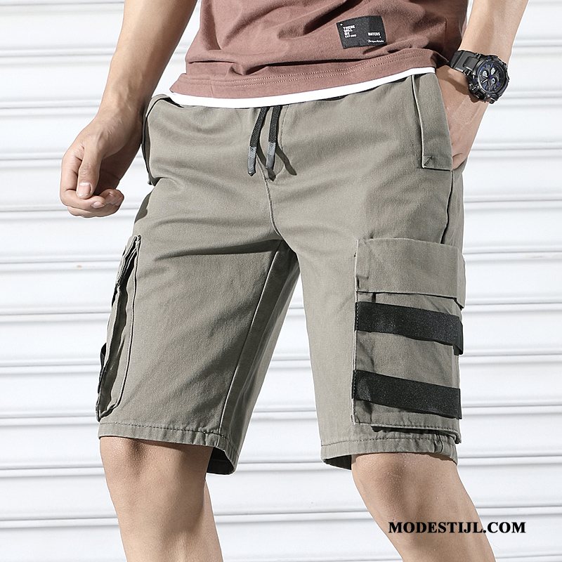 Heren Shorts Goedkoop Dunne Mannen Zomer Korte Broek Losse Camouflage Geel