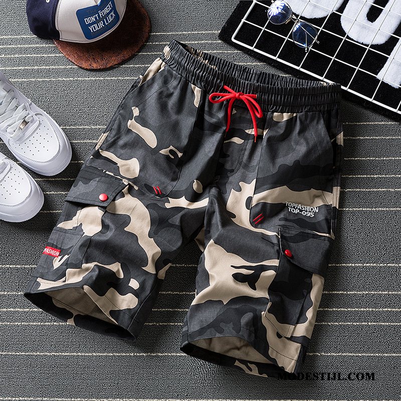 Heren Shorts Goedkoop Trendy Merk Korte Broek Casual Broek Nieuw Cargo Camouflage Kaki