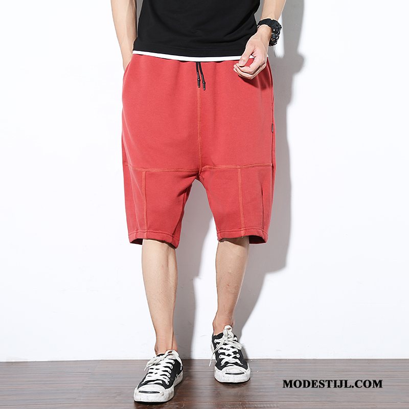 Heren Shorts Goedkoop Trendy Merk Mannen Korte Broek Losse Grote Maten Zandkleur Rood