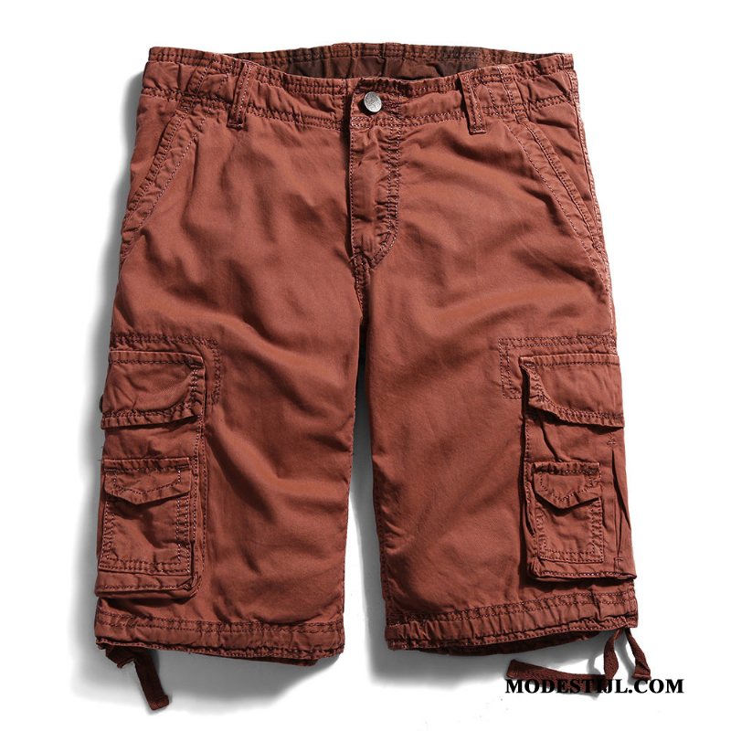 Heren Shorts Kopen Losse Casual Rechtdoor Korte Broek Cargo Zwart Groen