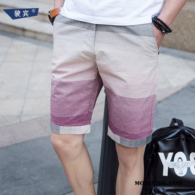 Heren Shorts Kopen Mode Korte Broek Brits Nieuw Mannen Zandkleur Roze