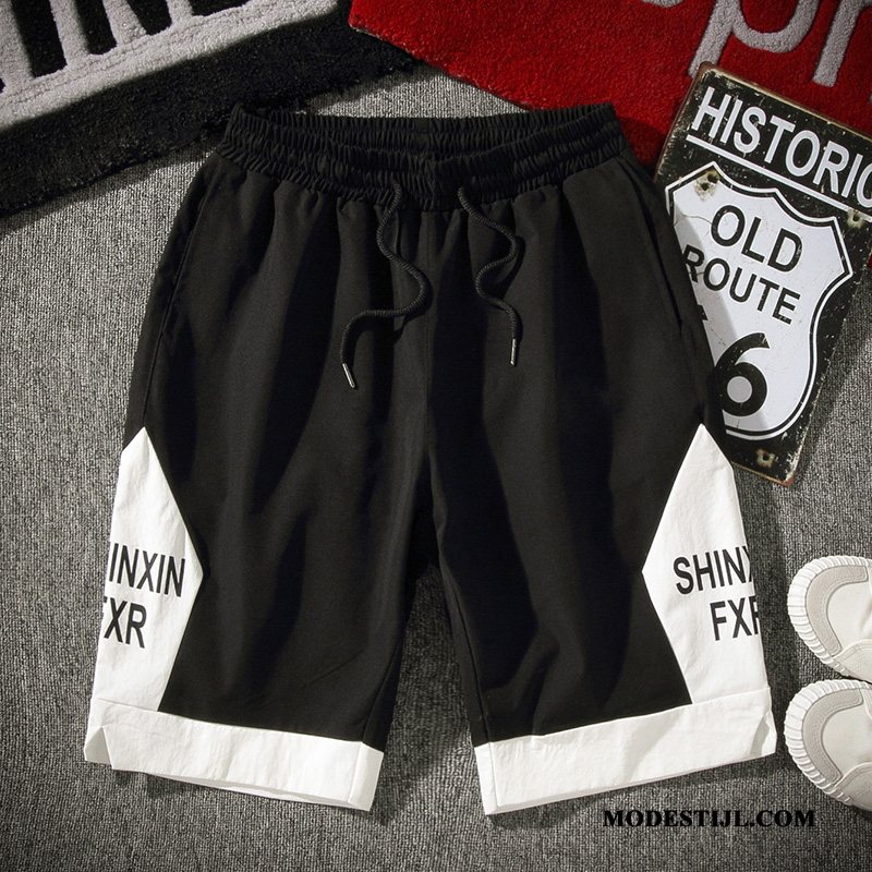 Heren Shorts Kopen Running Trend Vintage Sport Korte Broek Gemengde Kleuren Zandkleur Zwart