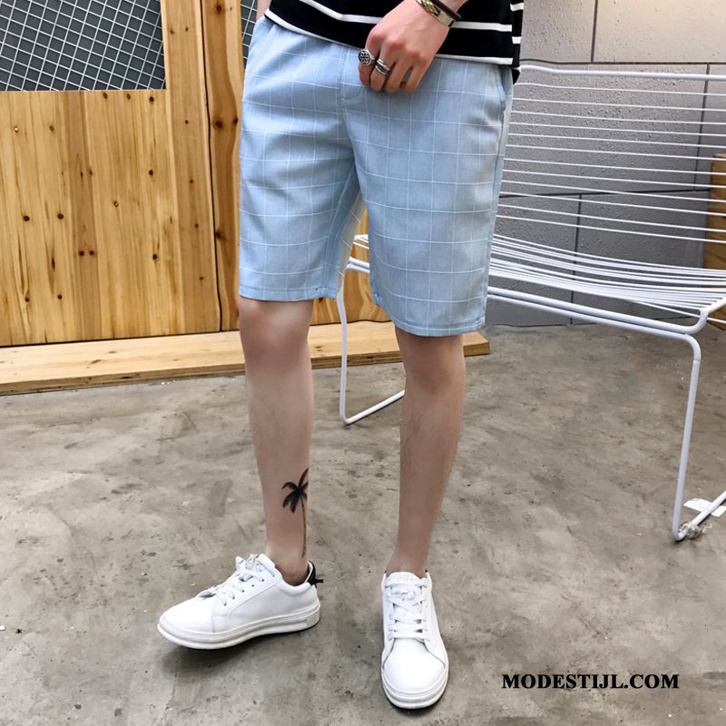 Heren Shorts Kopen Zomer Casual Trend Dunne Korte Broek Zandkleur Zwart