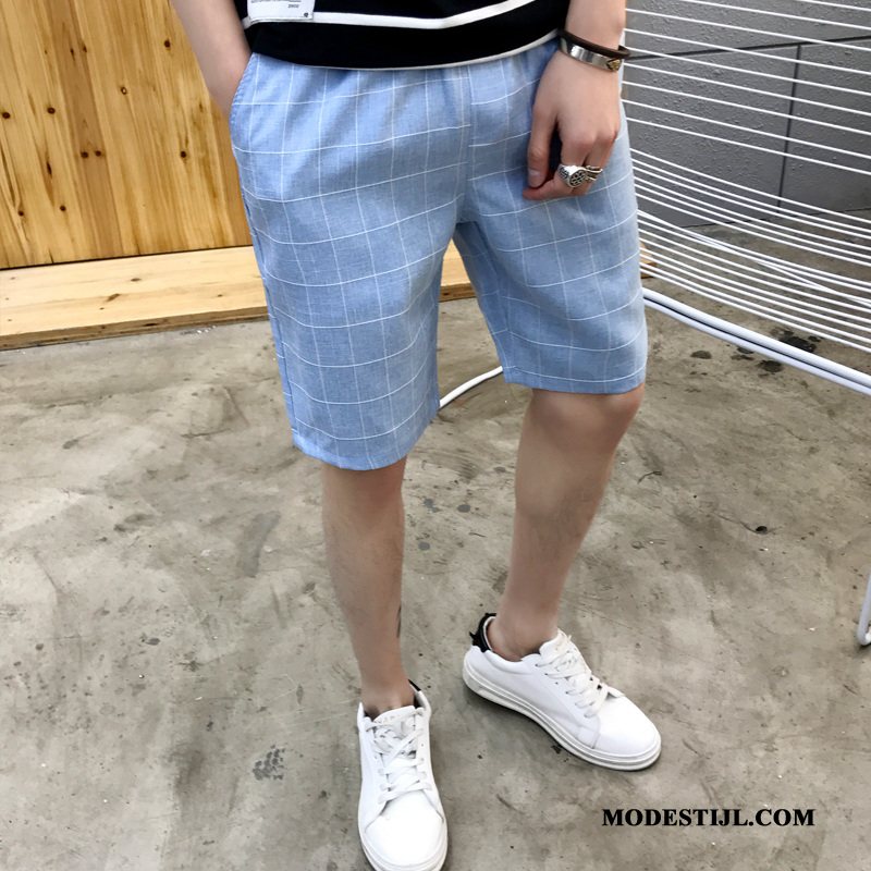 Heren Shorts Kopen Zomer Casual Trend Dunne Korte Broek Zandkleur Zwart