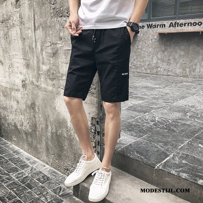 Heren Shorts Kopen Zomer Korte Broek Losse Voorjaar 2019 Zwart