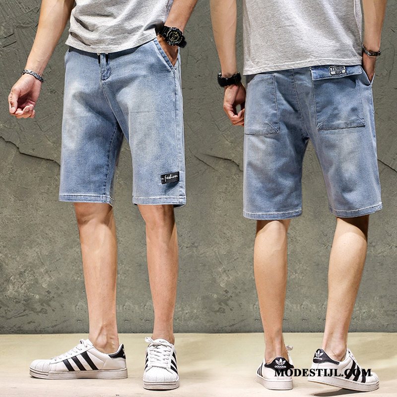 Heren Shorts Korting Losse Denim Mannen Zomer Korte Broek Blauw Licht