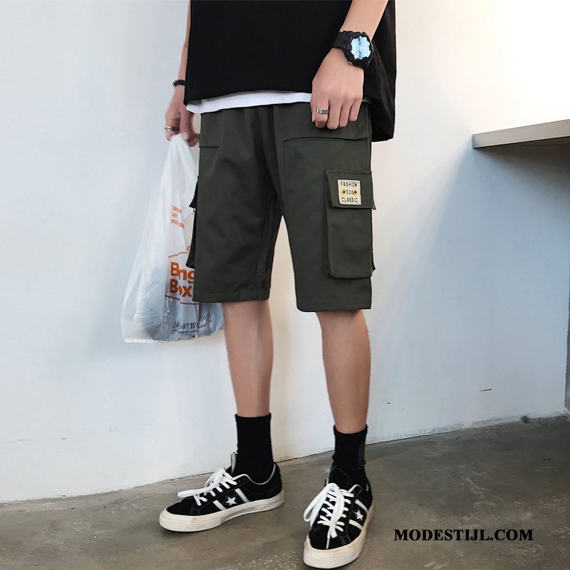 Heren Shorts Korting Rechtdoor Losse Mooi Cargo Trend Zwart