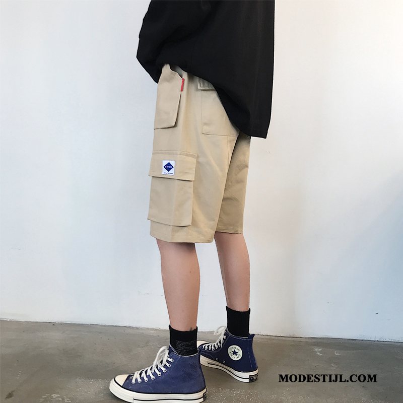 Heren Shorts Korting Rechtdoor Losse Mooi Cargo Trend Zwart