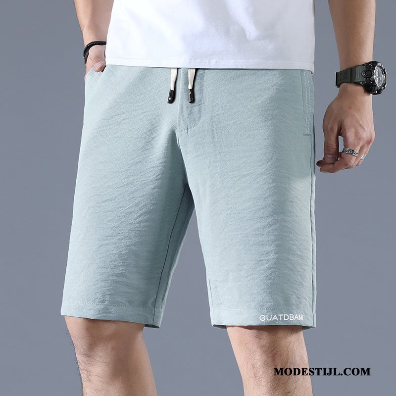 Heren Shorts Online Zomer Ademende Super Bovenkleding Korte Broek Groen