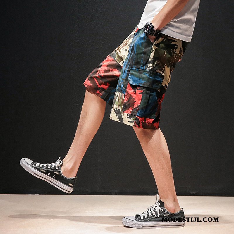 Heren Shorts Sale Zomer Losse Grote Maten Korte Broek Mannen Camouflage Rood