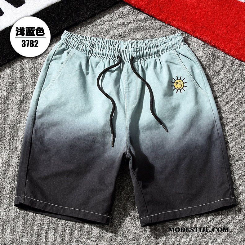 Heren Shorts Sale Zomer Losse Grote Maten Mannen Korte Broek Kleurverloop Lichtgroen