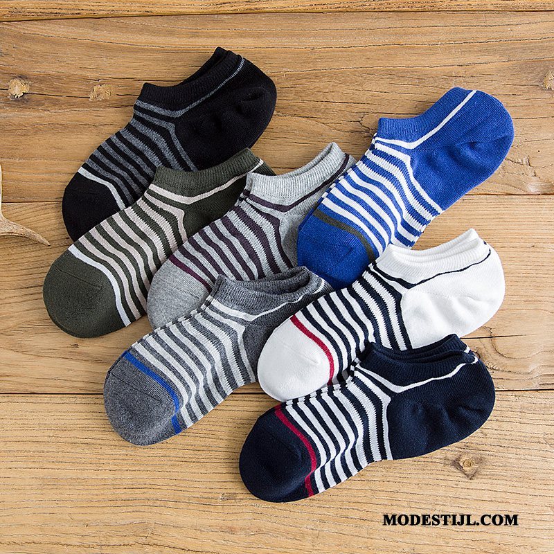Heren Sokken Winkel Heimelijkheid Mannen Absorbens Boot Sokken Zomer Blauw Licht