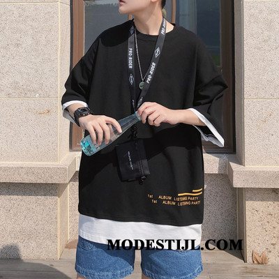 Heren T-shirts Winkel Trendy Merk Mouw Korte Mouw Super Mannen Rood