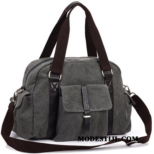 Heren Wandelrugzak Sale Casual Nylon Canvas Tas Handtas Blauw