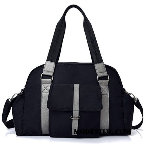 Heren Wandelrugzak Sale Casual Nylon Canvas Tas Handtas Blauw