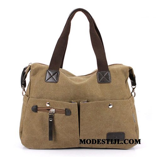 Heren Wandelrugzak Winkel Reistas Business Mannen Nylon Messenger Tas Grijs