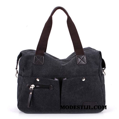 Heren Wandelrugzak Winkel Reistas Business Mannen Nylon Messenger Tas Grijs