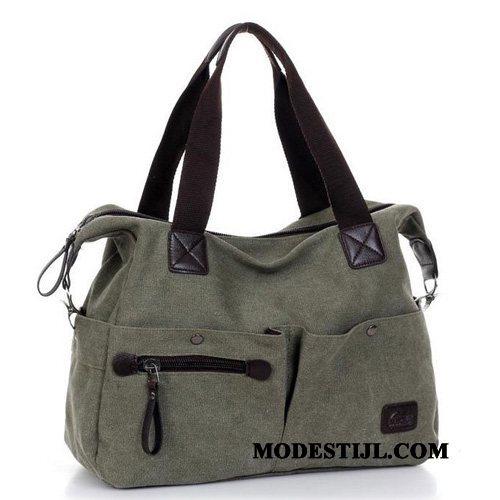 Heren Wandelrugzak Winkel Reistas Business Mannen Nylon Messenger Tas Grijs