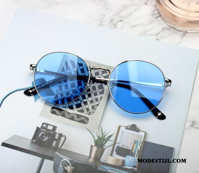 Heren Zonnebrillen Sale Vrouwen Rondje Mini Trend Mannen Blauw