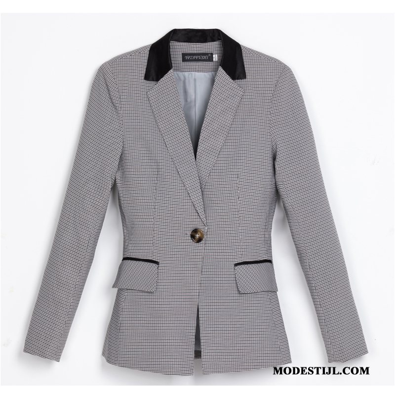 Dames Blazer Sale Vrouwen Pak Jasje Voorjaar Mini Elegante Zwart