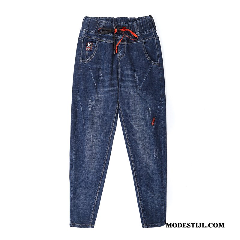 Dames Broeken Kopen Elastiek Hoge Taille Vrouwen Spijkerbroek Jeans Grote Maten Blauw