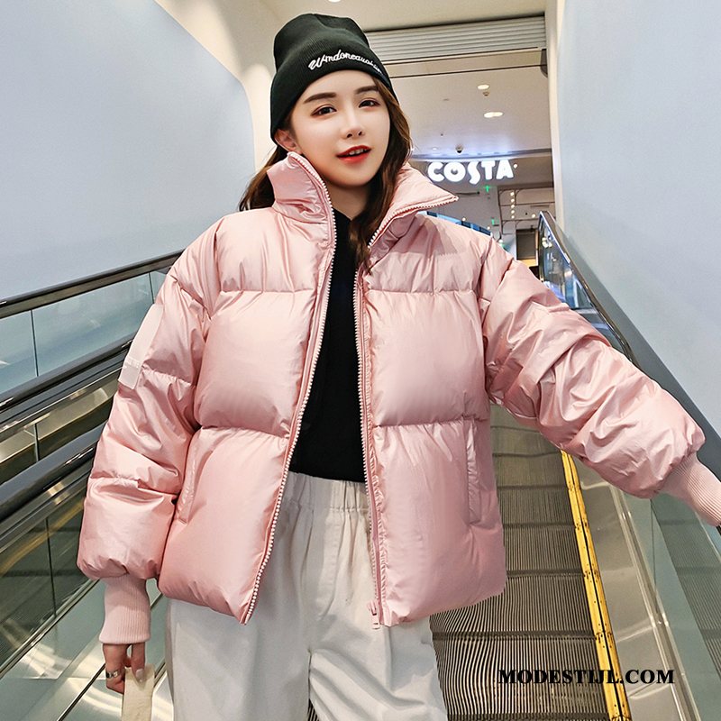Dames Donsjassen Kopen Winter Mode 2019 Comfortabele Lange Mouwen Roze