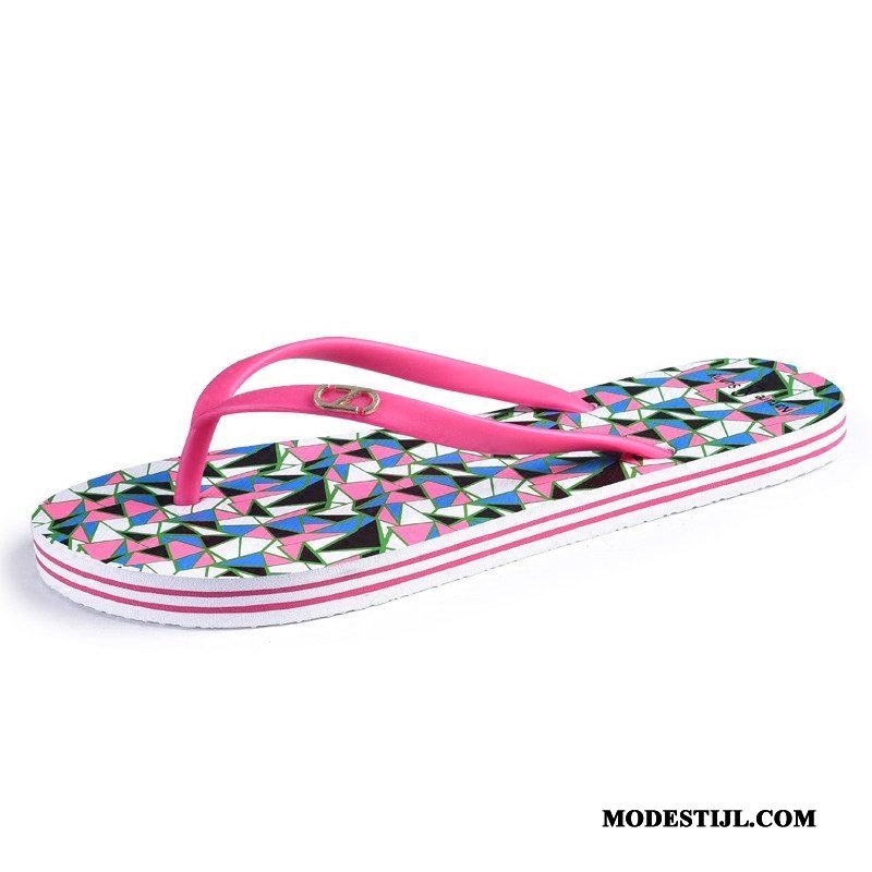 Dames Flip Flops Goedkoop Bovenkleding Eenvoudige Zomer Slipper Plat Roze