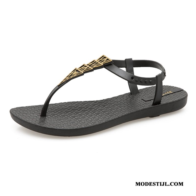 Dames Flip Flops Kopen Alle Wedstrijden Schoenen Rome Vrouwen Plat Zwart
