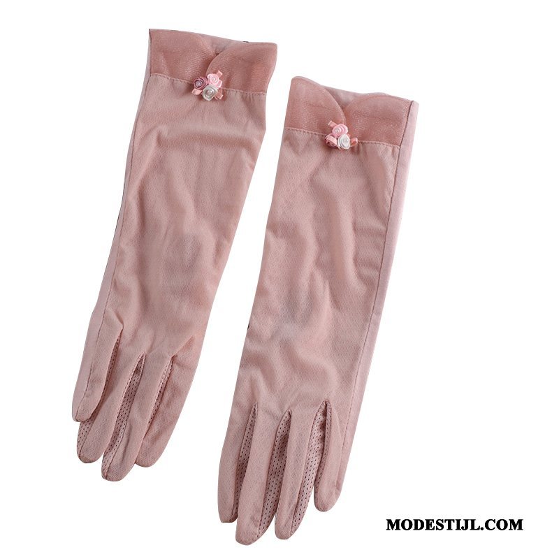 Dames Handschoenen Korting Rit Autorijden Ademend Dun Elektrische Auto Paars Roze
