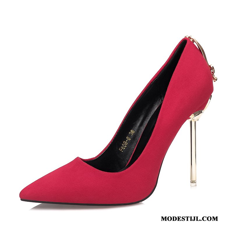 Dames Hoge Hakken Online Vrouwen 2019 Pumps Dunne Trouwschoenen Rood