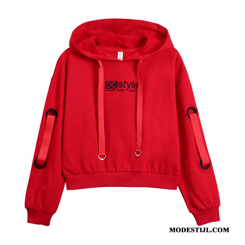 Dames Hoodies Korting Super Herfst Jasje Groot Vrouwen Rood