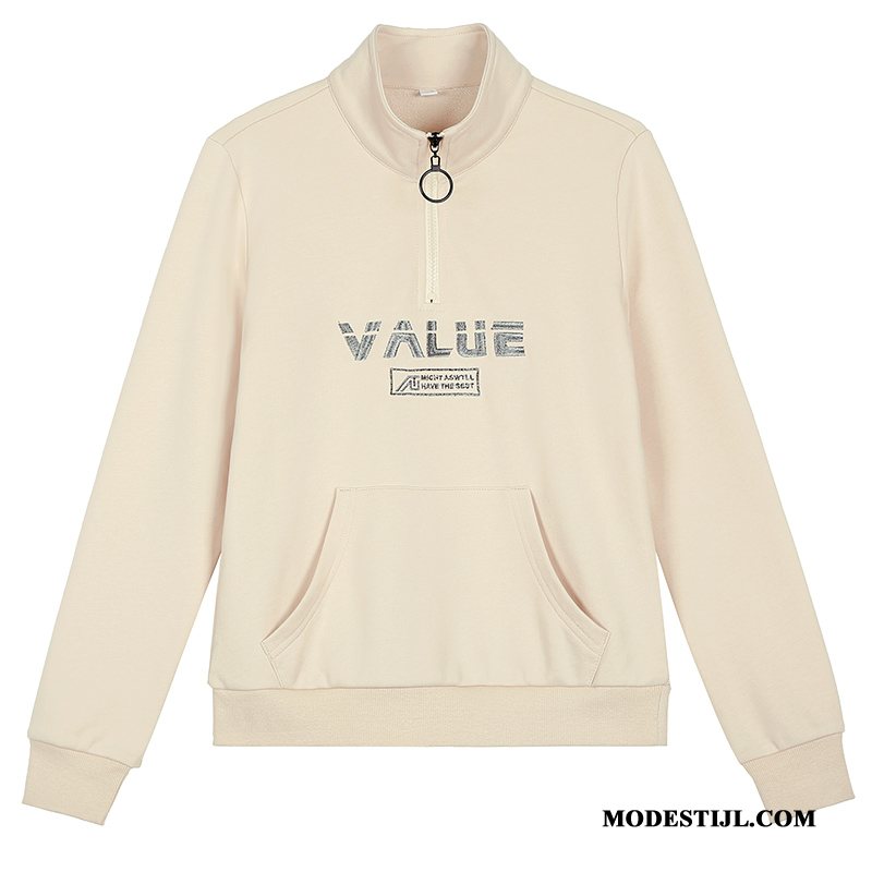 Dames Hoodies Online Trend Nieuw Dunne Voorjaar Vrouwen Wit Beige