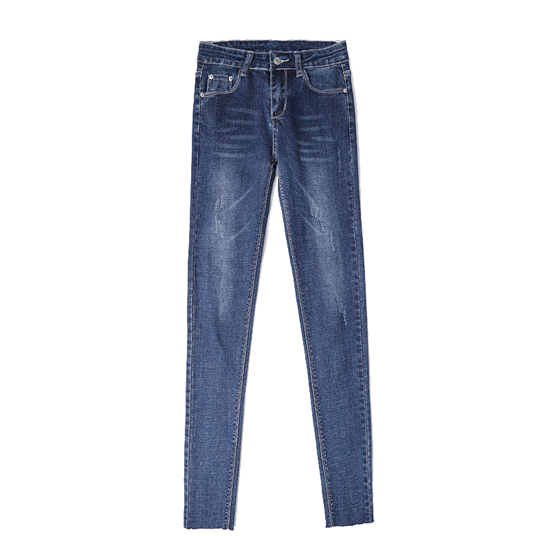 Dames Jeans Goedkoop Skinny Nieuw Slim Fit Dunne Herfst Donkerblauw