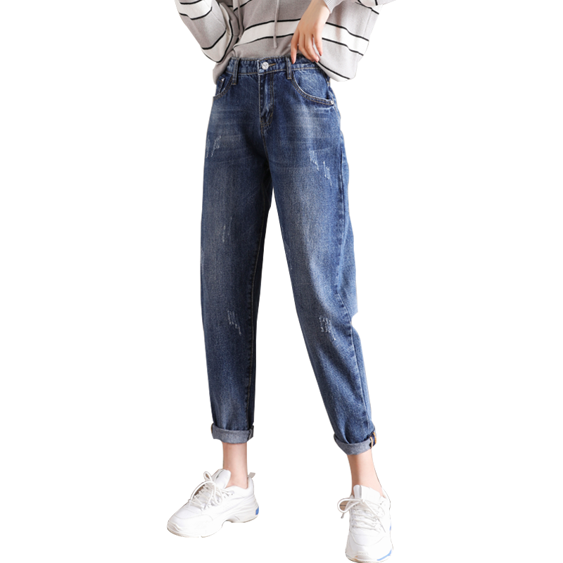 Dames Jeans Goedkoop Vrouwen 2019 Broek Spijkerbroek Jeans Herfst Donkerblauw