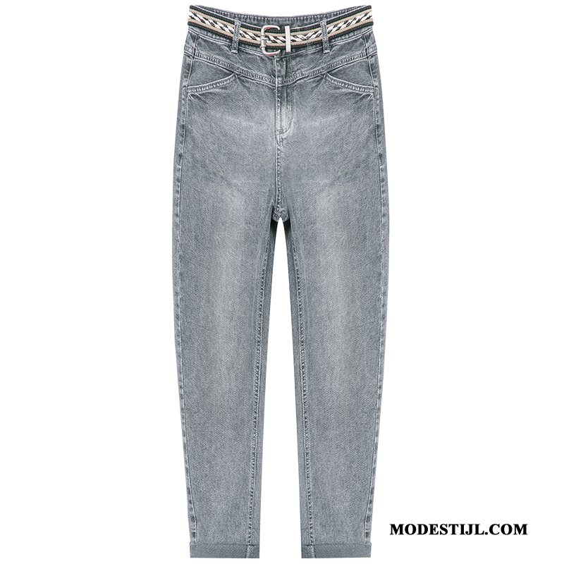 Dames Jeans Online Harlan Herfst Dunne Losse Nieuw Grijs