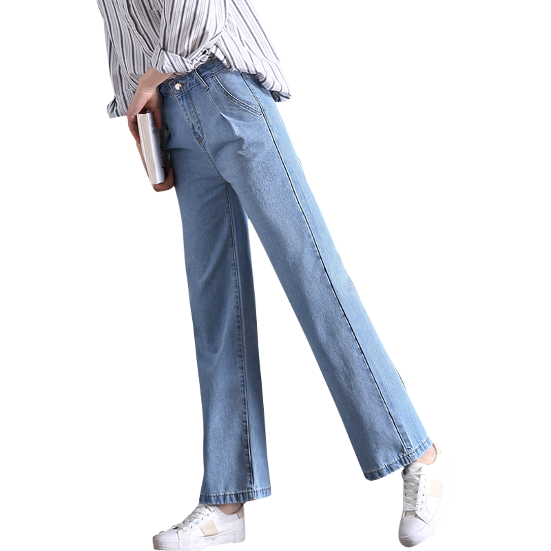 Dames Jeans Sale Dunne Hoge Taille Vrouwen Broek Spijkerbroek Jeans Blauw Licht