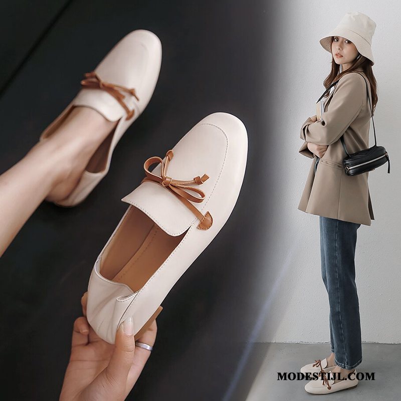 Dames Mocassins Kopen Alle Wedstrijden Loafers 2019 Pumps Plat Wit Beige Licht