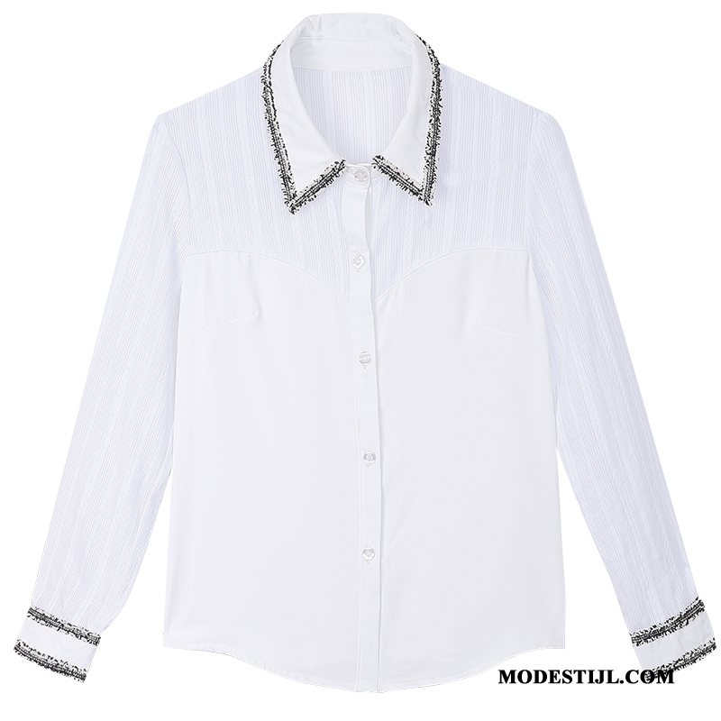 Dames Overhemden Kopen Elegante Mode Nieuw Voorjaar Blouse Overhemd Wit