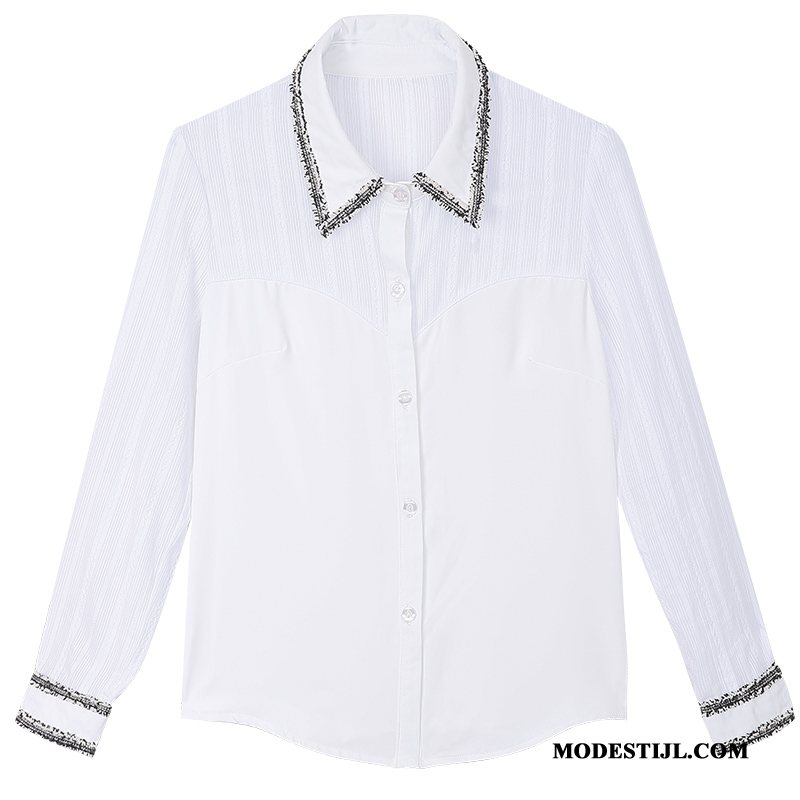 Dames Overhemden Kopen Elegante Mode Nieuw Voorjaar Blouse Overhemd Wit